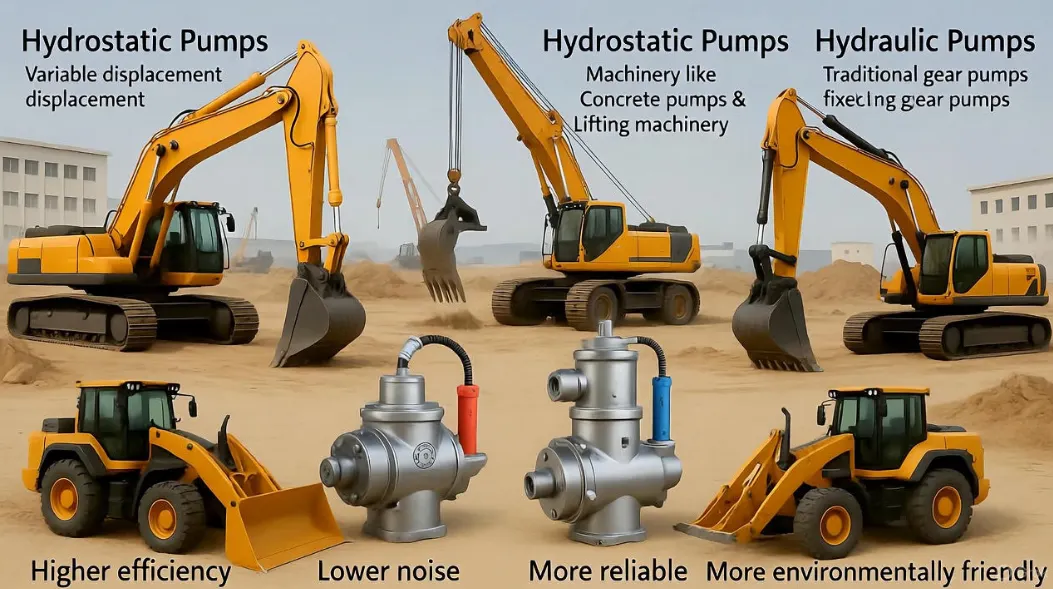 Hydrostatic vs. Hydraulic Pumps: Key Differences in Construction Gear